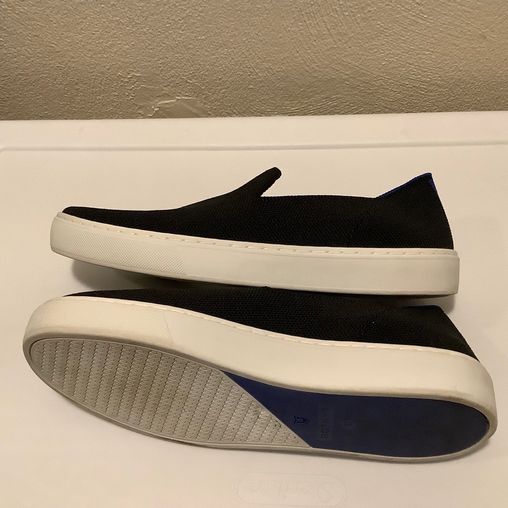 ROTHY’S| Black Slip on Sneaker Sz 8 Casual Comfort - Picture 5 of 11